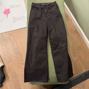 Good American Black Palazzo Cropped Jeans